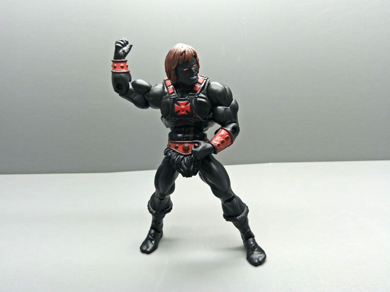 Red and black Kinnikuman action doll，cartoon figure model toy color box packing customized
